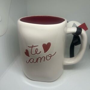 Red and White Ceramic Mug